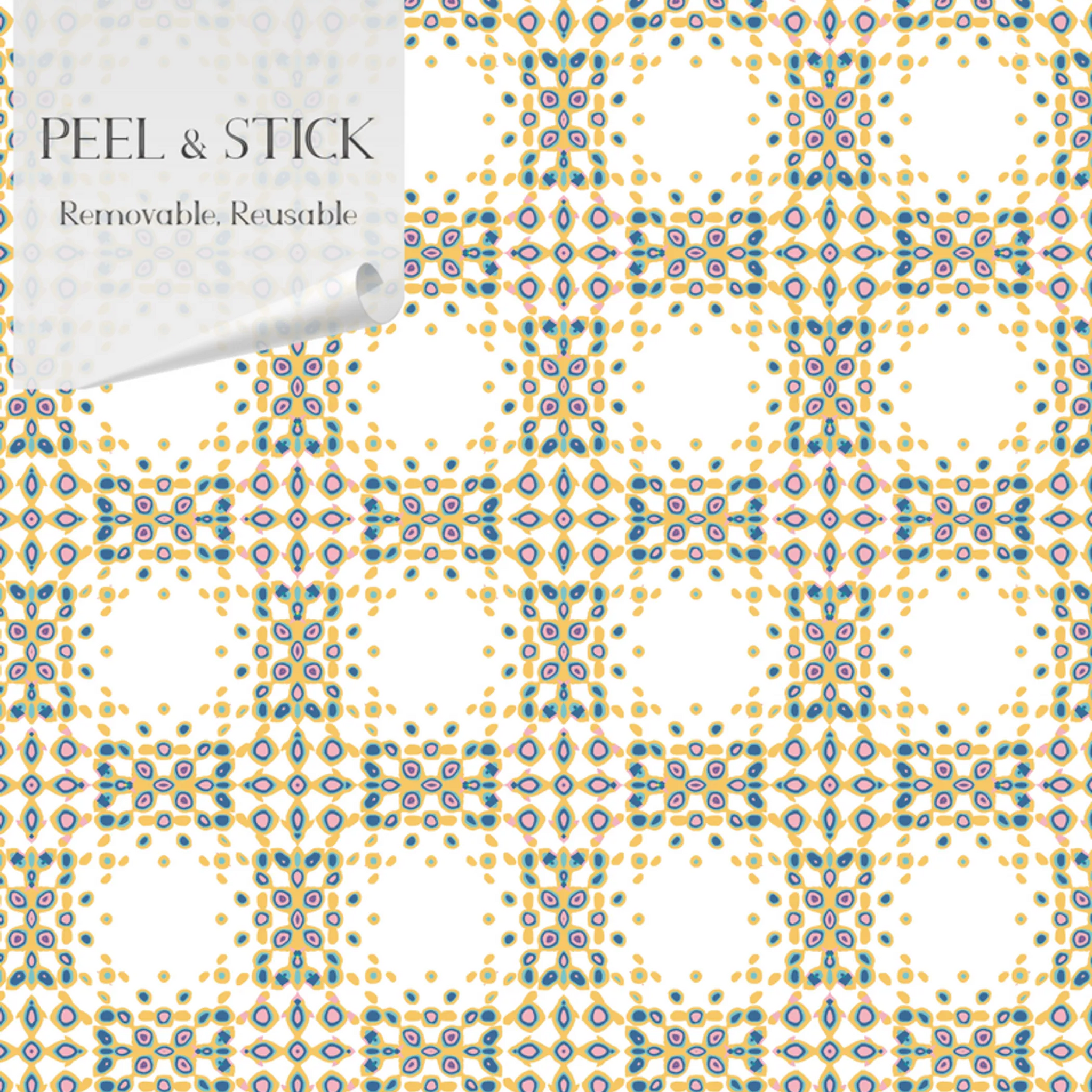 'Modern Mosaic' Multi-Color Mid-Century Peel & Stick Wallpaper
