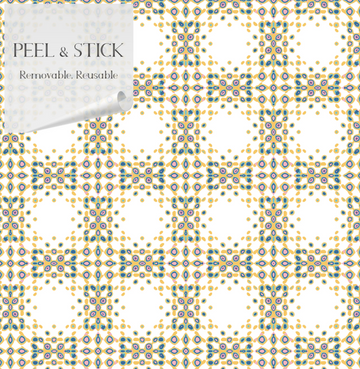 'Modern Mosaic' Multi-Color Mid-Century Peel & Stick Wallpaper