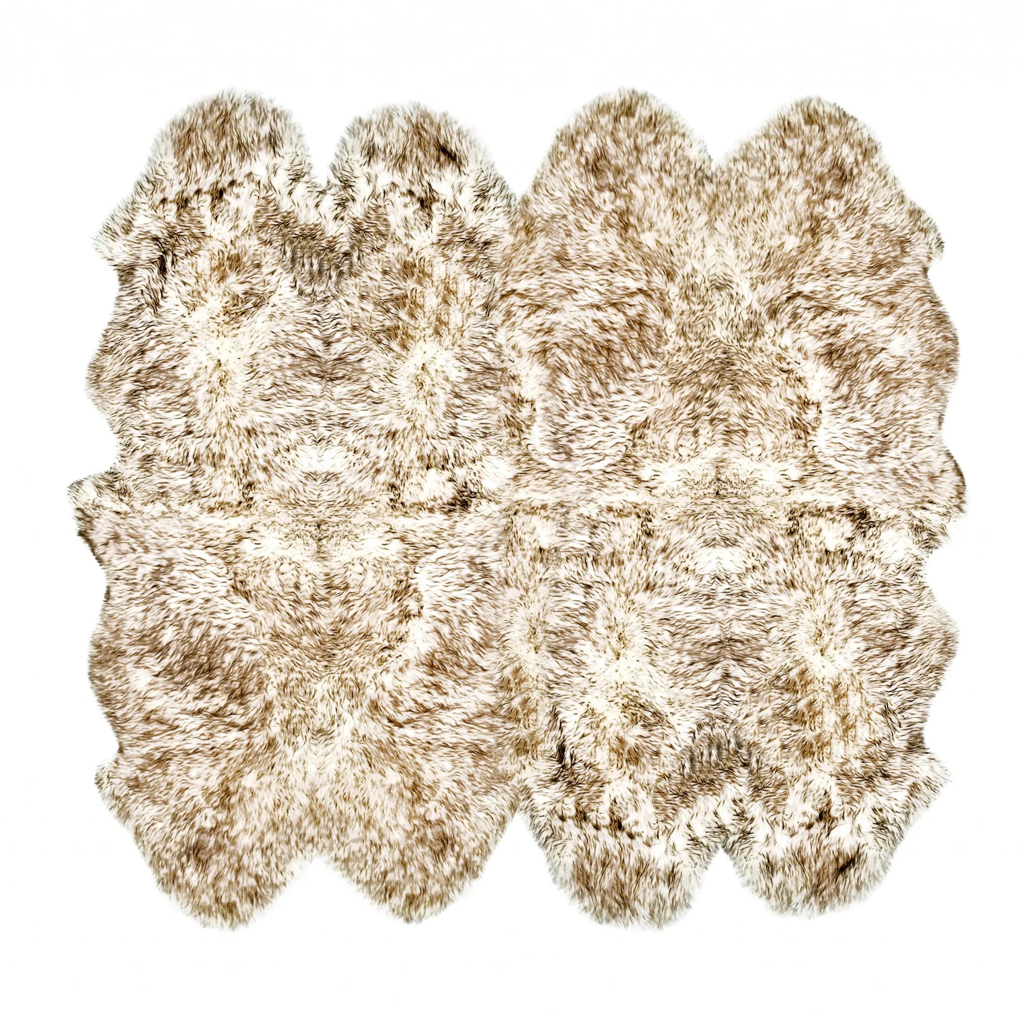 72" X 72" Gradient Chocolate Octo Sheepskin - Area Rug