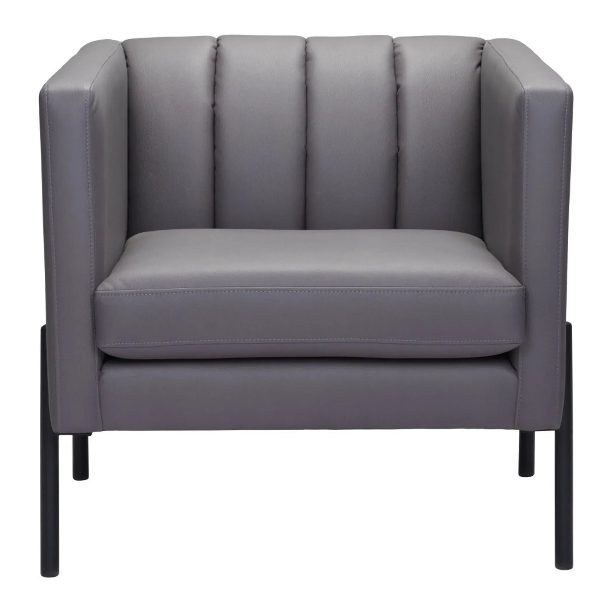 Faux Leather Club Chair