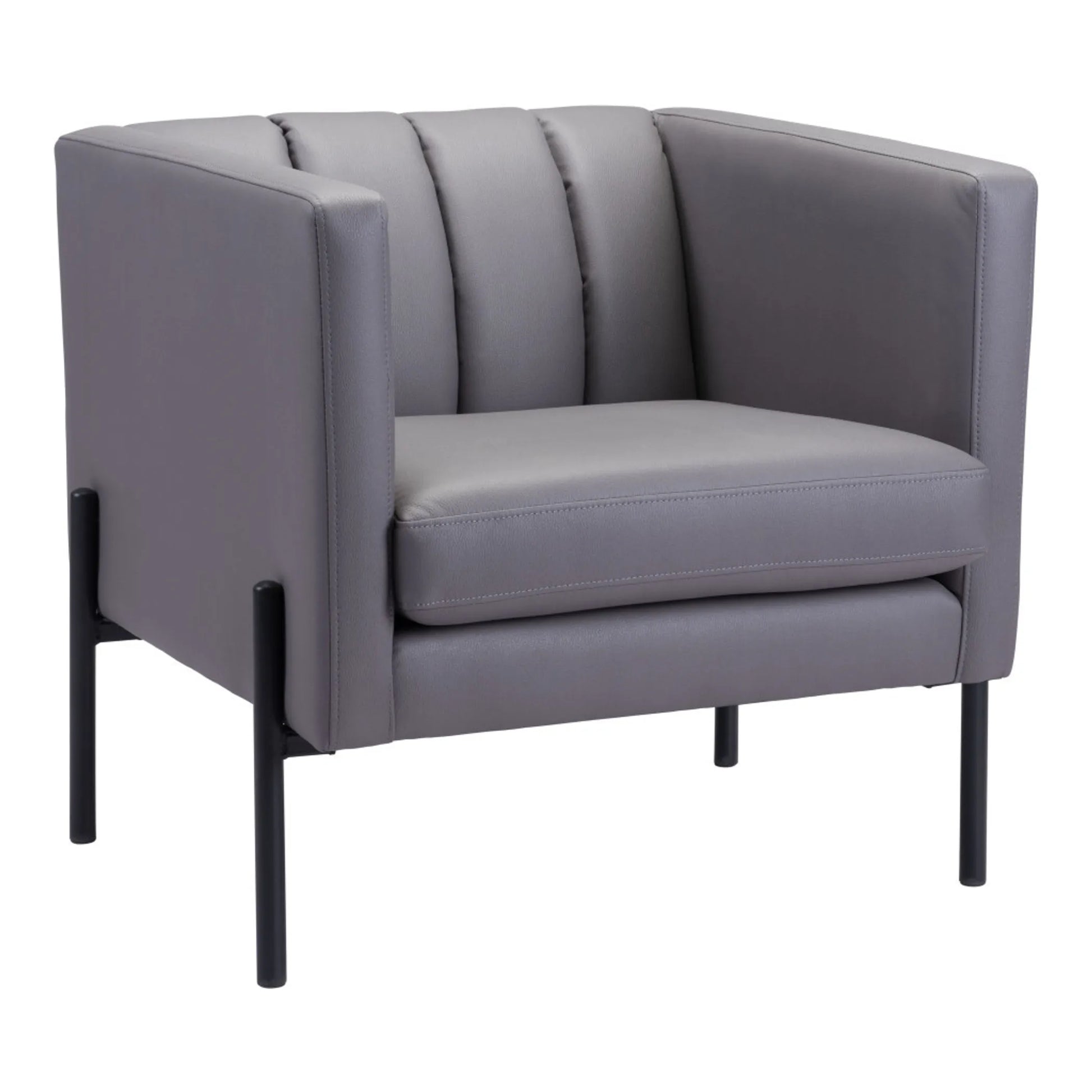 Faux Leather Club Chair