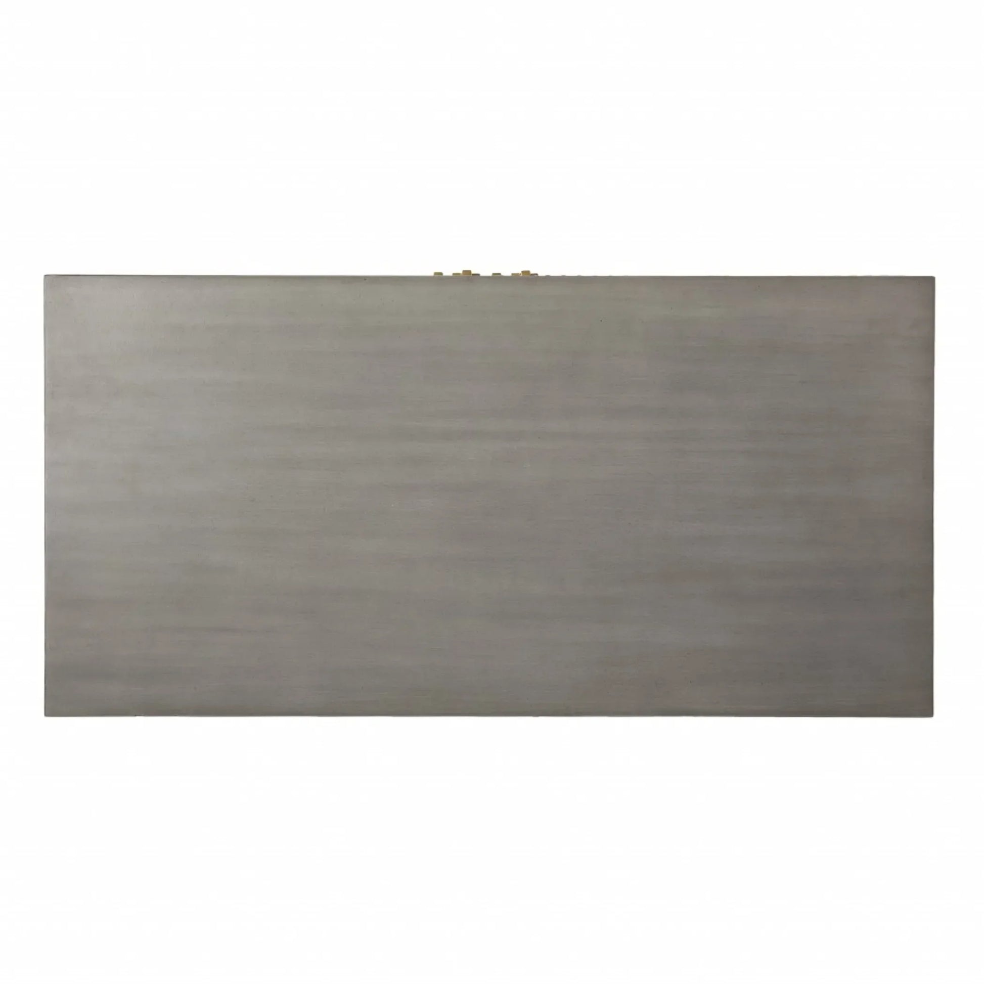 Graywash Geometric Accent Cabinet with Gold Hardware – Two-Door Storage Cabinet