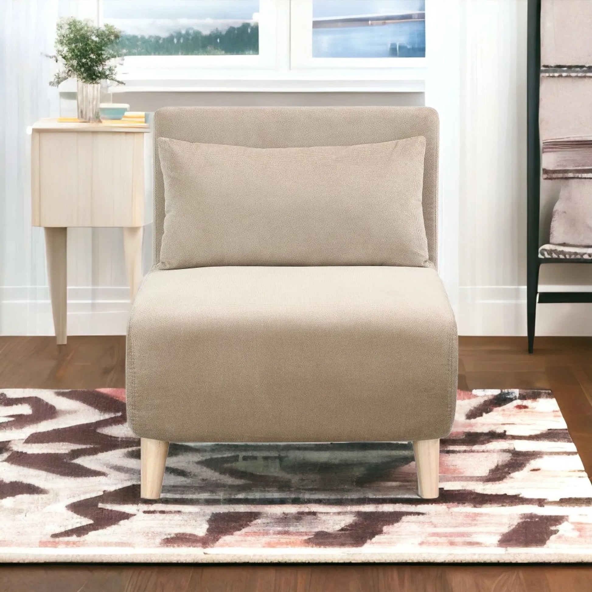 Upholstered Convertible Chair - Stylish & Versatile Accent Furniture 