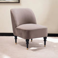 Taupe Black and Gold Velvet Side Chair