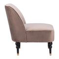 Taupe black and gold velvet side chair with plush upholstery and sleek legs for modern elegance