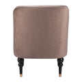 Taupe Black and Gold Velvet Side Chair
