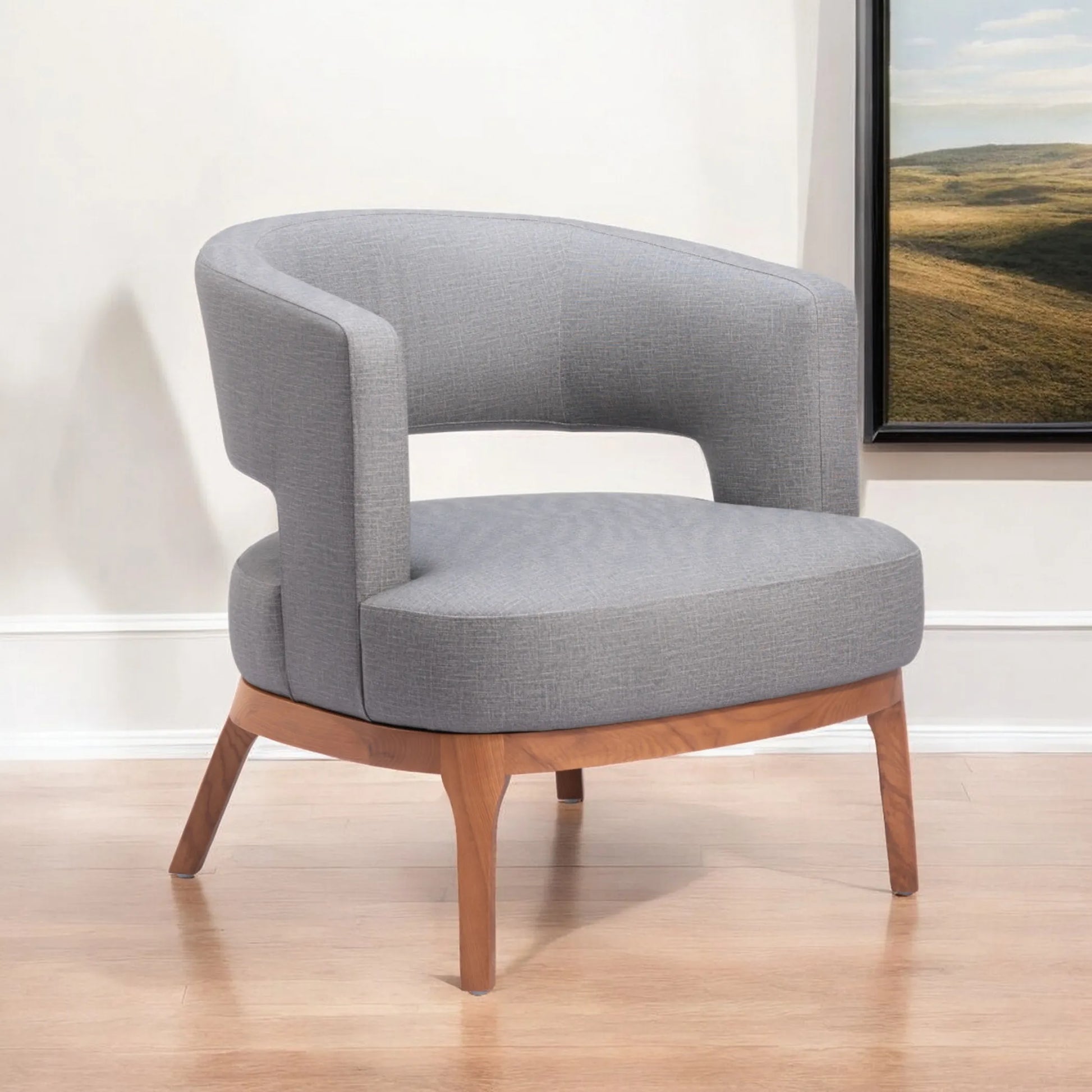 Faux Leather Arm Chair