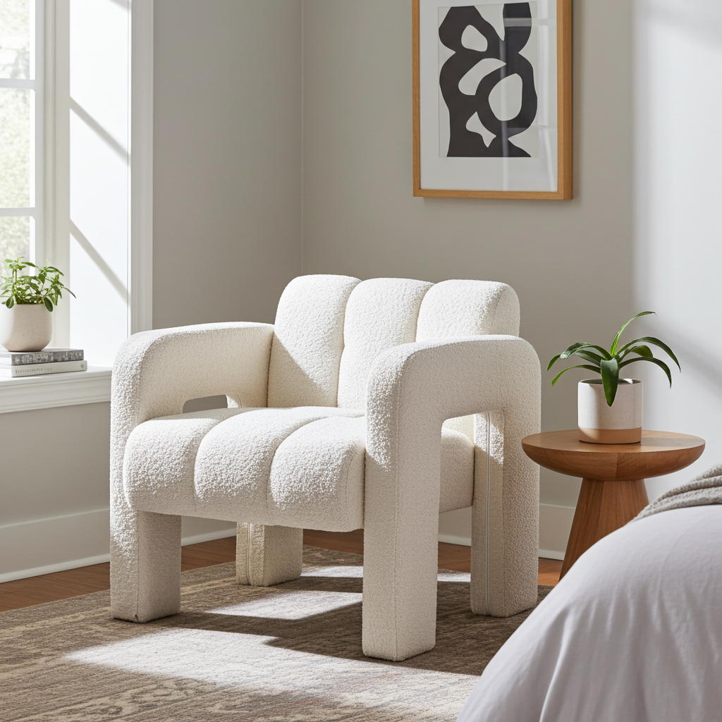 Modern Bouclé Accent Chair