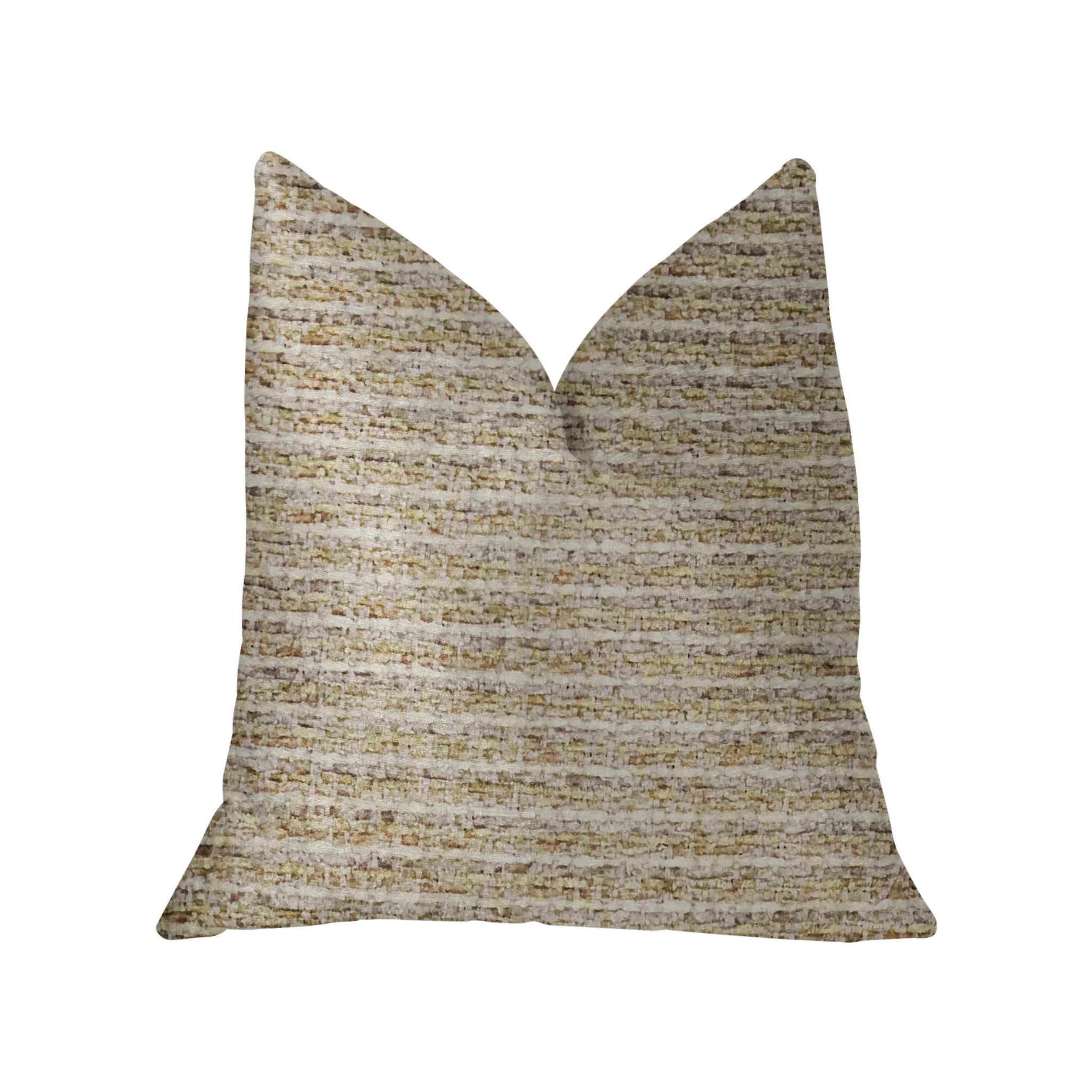 Plutus Willow Creek Beige and Ivory Luxury Throw Pillow