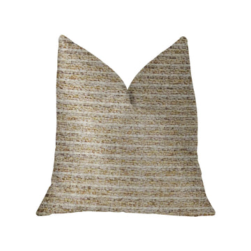 Plutus Willow Creek Beige and Ivory Luxury Throw Pillow