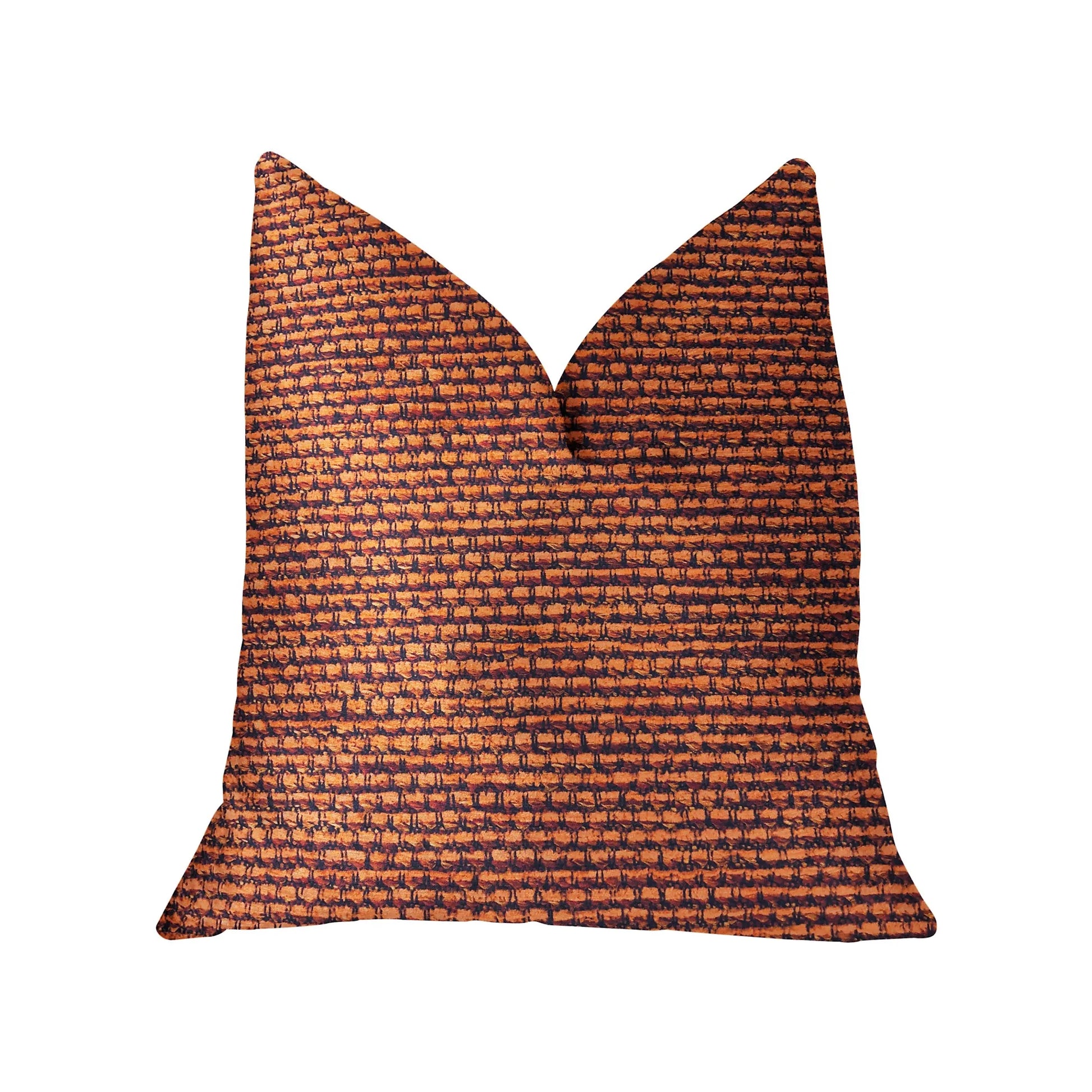 Plutus Roseate Orange luxury throw pillow with dobby pattern and hypoallergenic insert