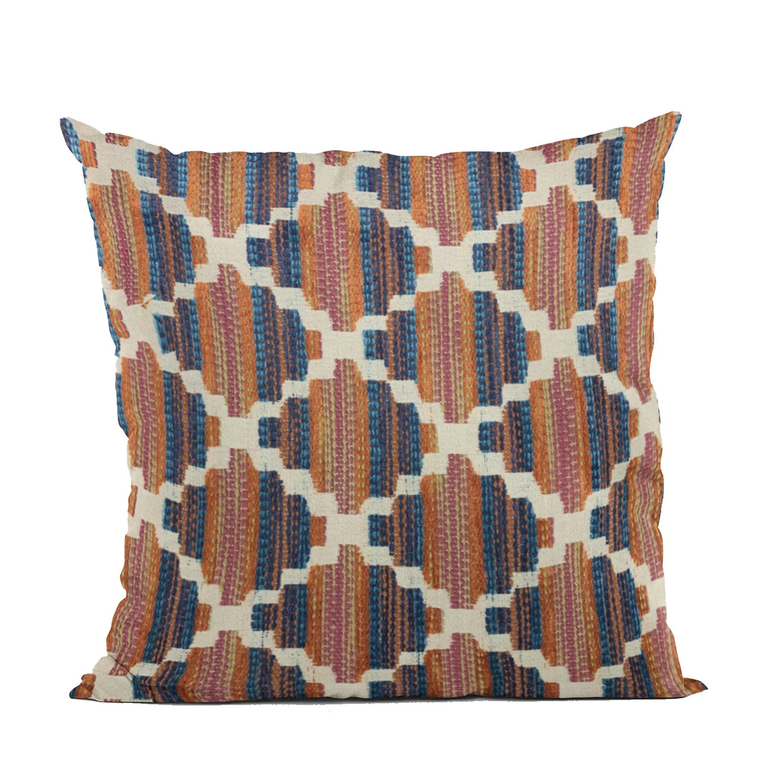 Plutus Multi-Color Lights diamond patterned luxury throw pillow with vibrant colors and plush hypoallergenic fill