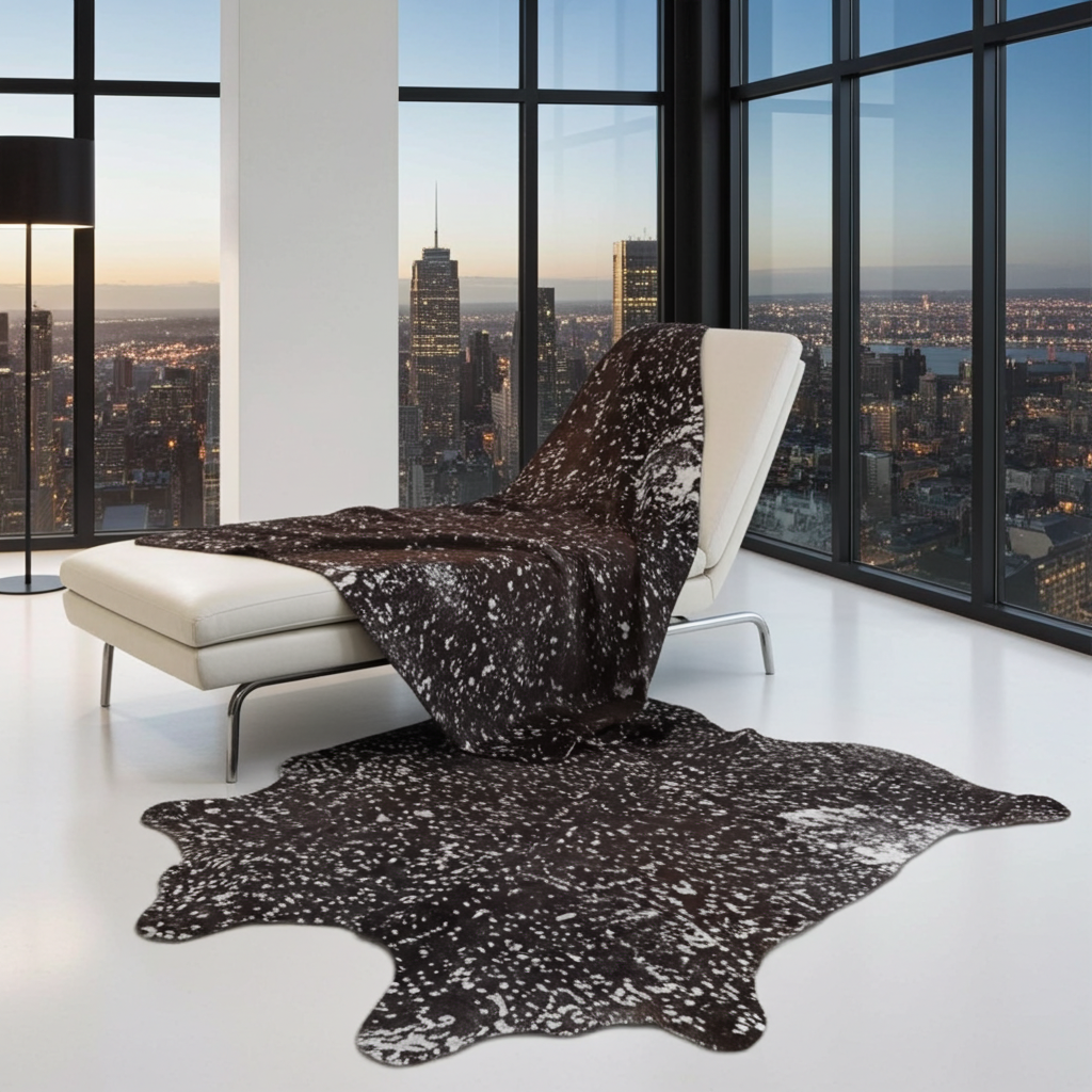 Acid Washed Cowhide Rug