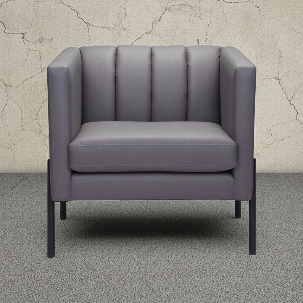 Faux Leather Club Chair