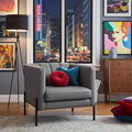 Faux Leather Club Chair