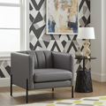 Faux Leather Club Chair