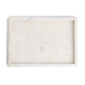 Rectangular marble tray on a white background