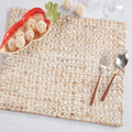 Woven Water Hyacinth 14x19 placemat in natural texture and colors for tabletop decor