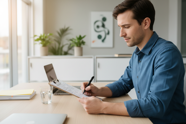 filling questionnaire